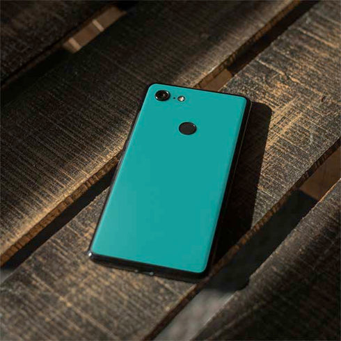 Aqua Blue Blue Solid Google Pixel 3 XL Skin